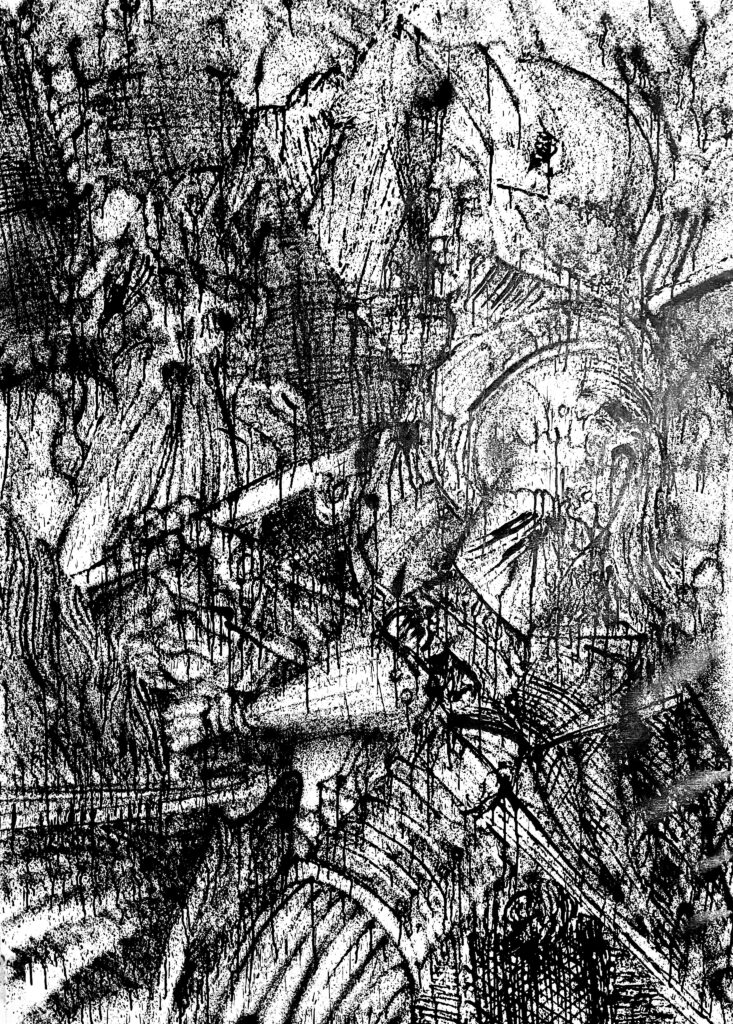 Museum of Paris Post-graffiti art by emerging artist Thibaud Tchertchian for sale