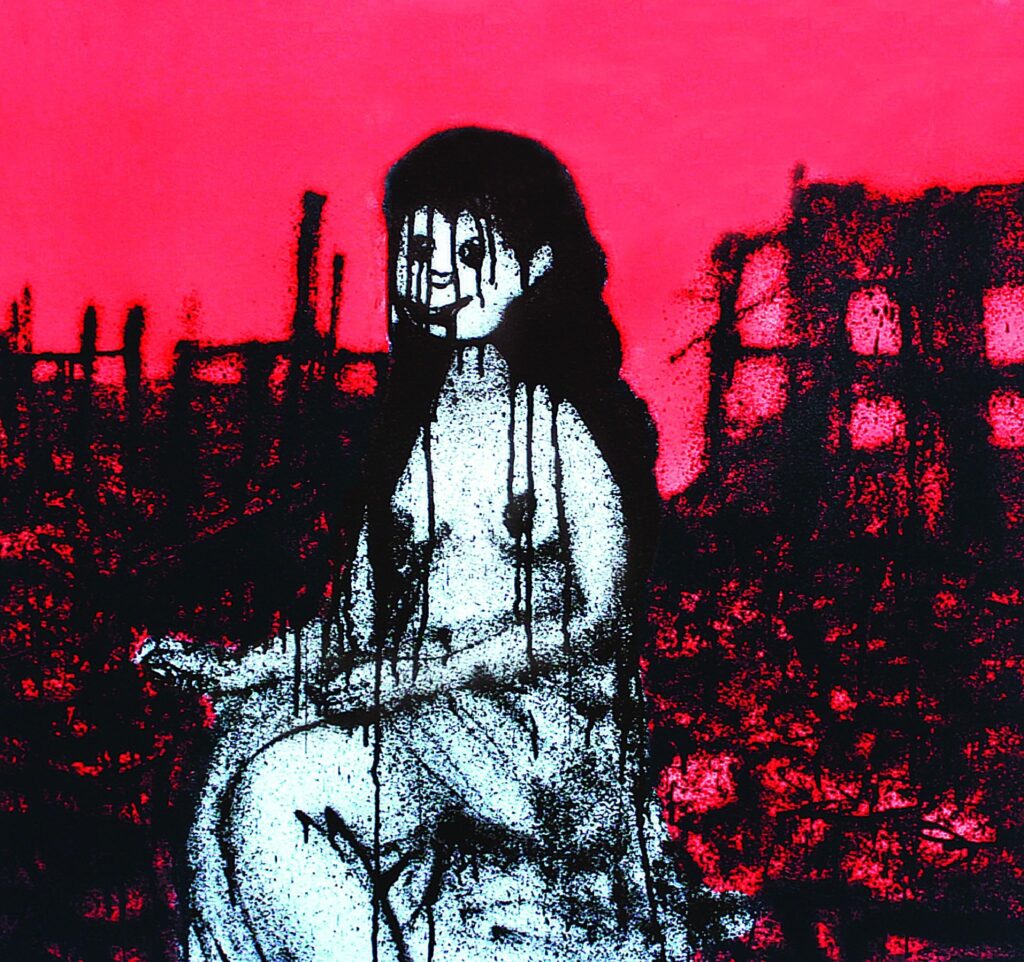 Museum of Paris Post-graffiti art by emerging artist Thibaud Tchertchian for sale