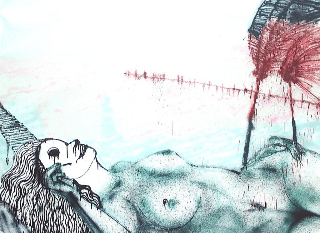 Museum of Paris Post-graffiti art by emerging artist Thibaud Tchertchian for sale