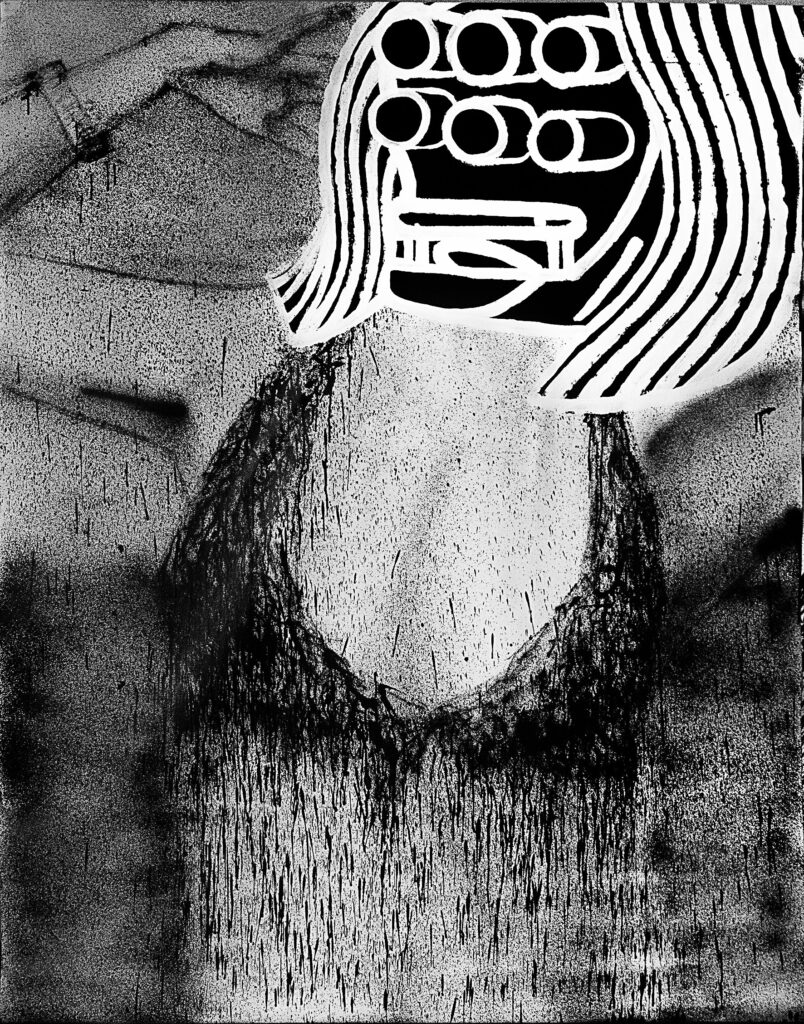 Museum of Paris Post-graffiti art by emerging artist Thibaud Tchertchian for sale